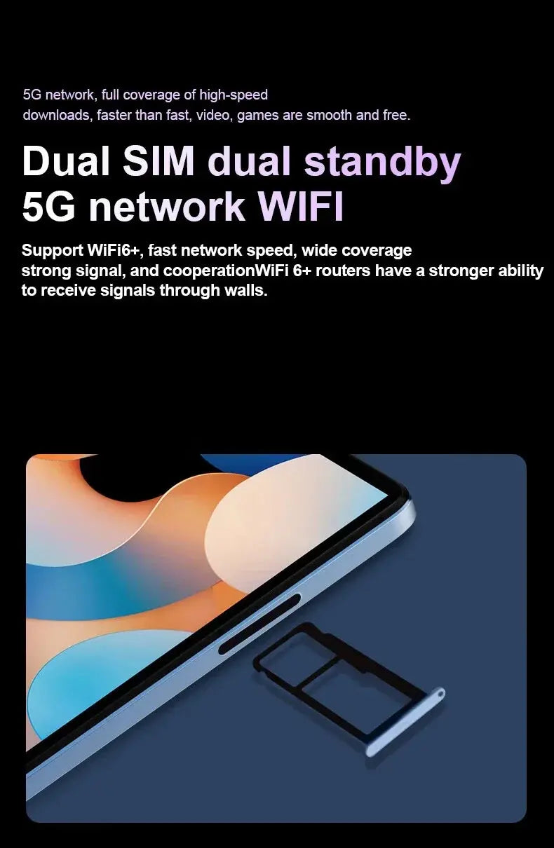 Original Pad 8 Pro Tablet 10.1 inch Android 13 Global Snapdragon 8gen2 16GB+1024GB 10000mah 5G Dual SIM WIFI  HD Full Screen - Nisiowelt