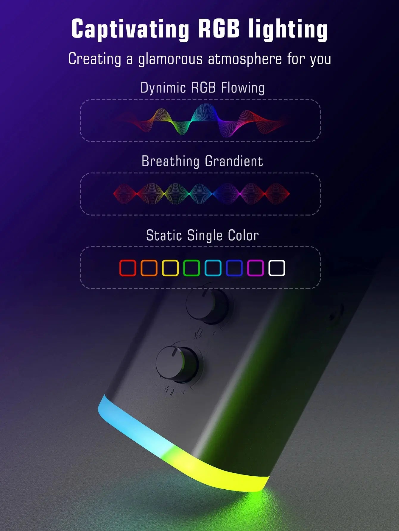 Dynamic XLR Microphone Kit with Boom Arm and RGB Nisiowelt