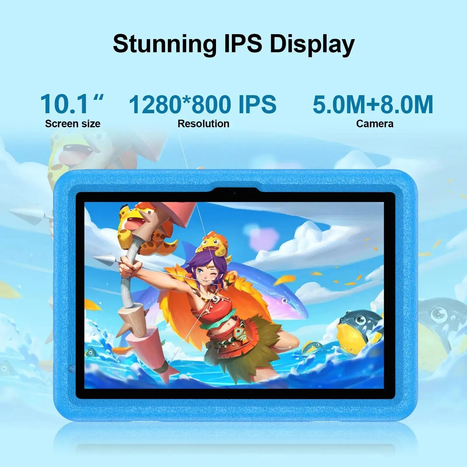 Tablet Infantil 10.1" Android 13, 12GB RAM, 128GB, 4G LTE Nisiowelt