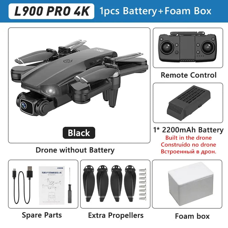 LYZRC L900 PRO GPS Drone 4K Professional HD Dual Camera 5G WIFI Brushless Motor FPV Quadcopter Foldable Aerial Photography Drone Nisiowelt