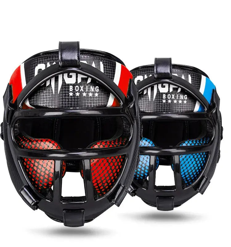 Muay Thai Martial Taekwondo W/mask Kids/adults Headgear Muay Sparring Equipment Protector New Training Head Arts Boxing Helmet Nisiowelt