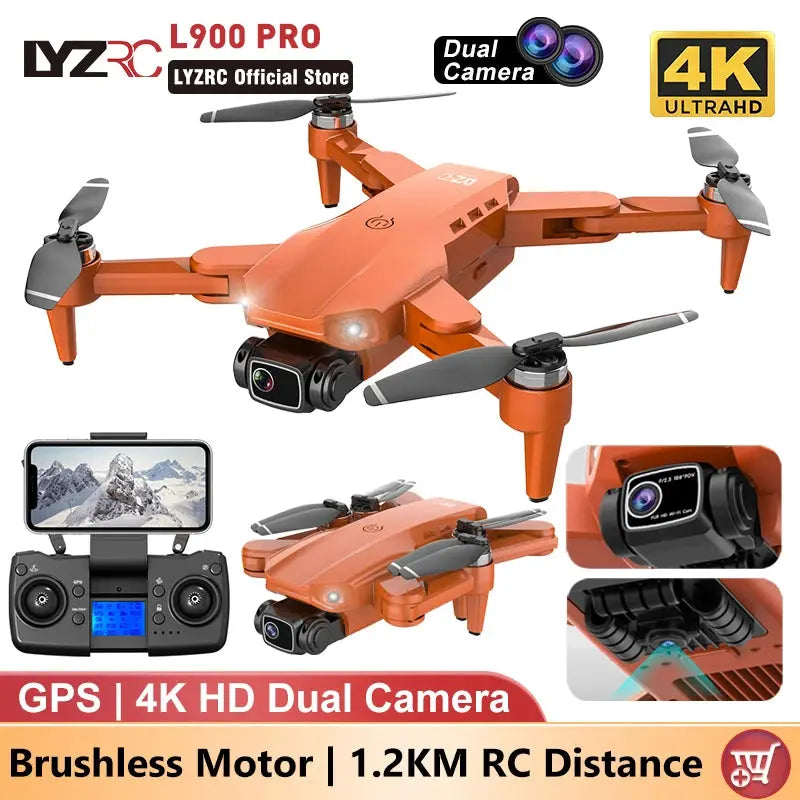 LYZRC L900 PRO GPS Drone 4K Professional HD Dual Camera 5G WIFI Brushless Motor FPV Quadcopter Foldable Aerial Photography Drone Nisiowelt