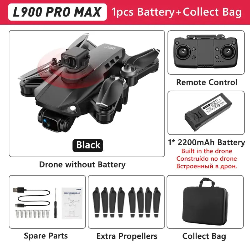 LYZRC L900 PRO GPS Drone 4K Professional HD Dual Camera 5G WIFI Brushless Motor FPV Quadcopter Foldable Aerial Photography Drone Nisiowelt