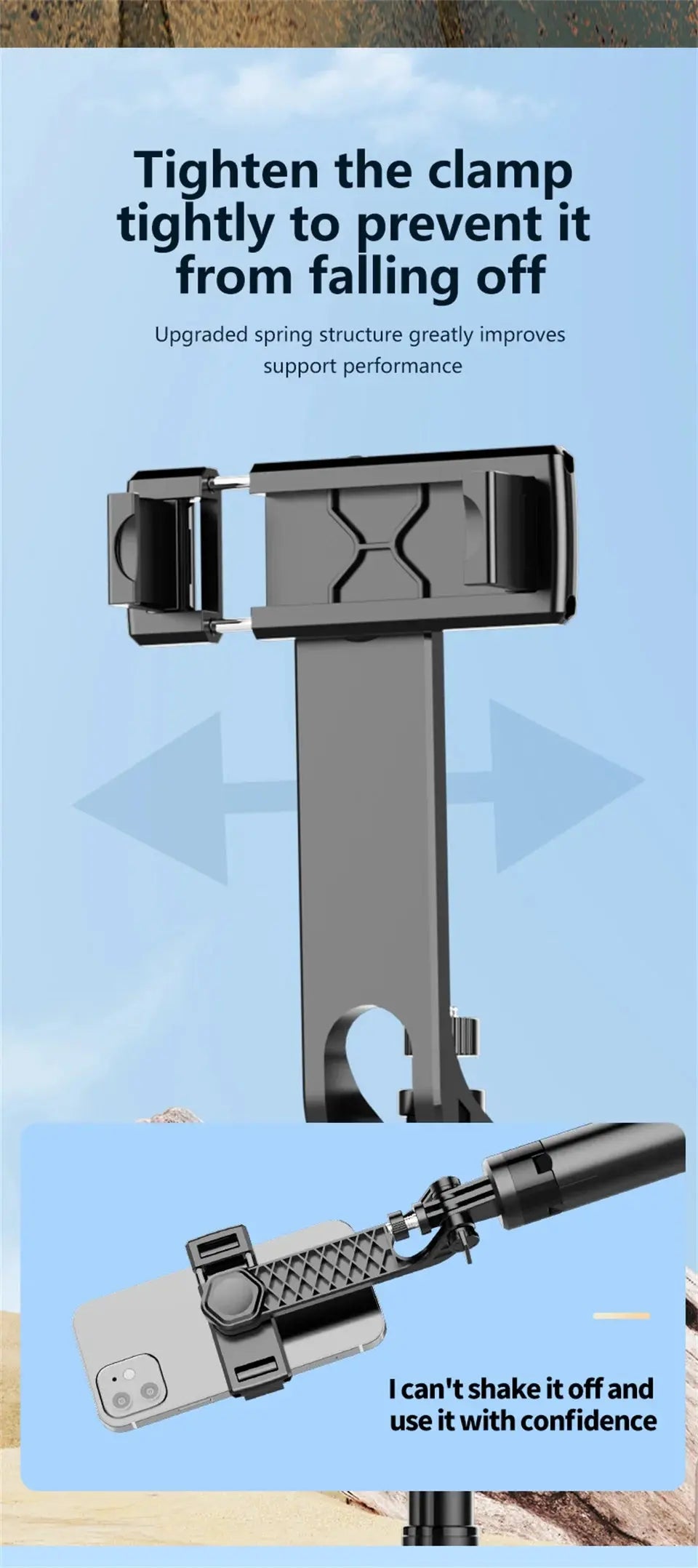 Selfie Stick Tripod 130cm with Bluetooth Shutter - Nisiowelt
