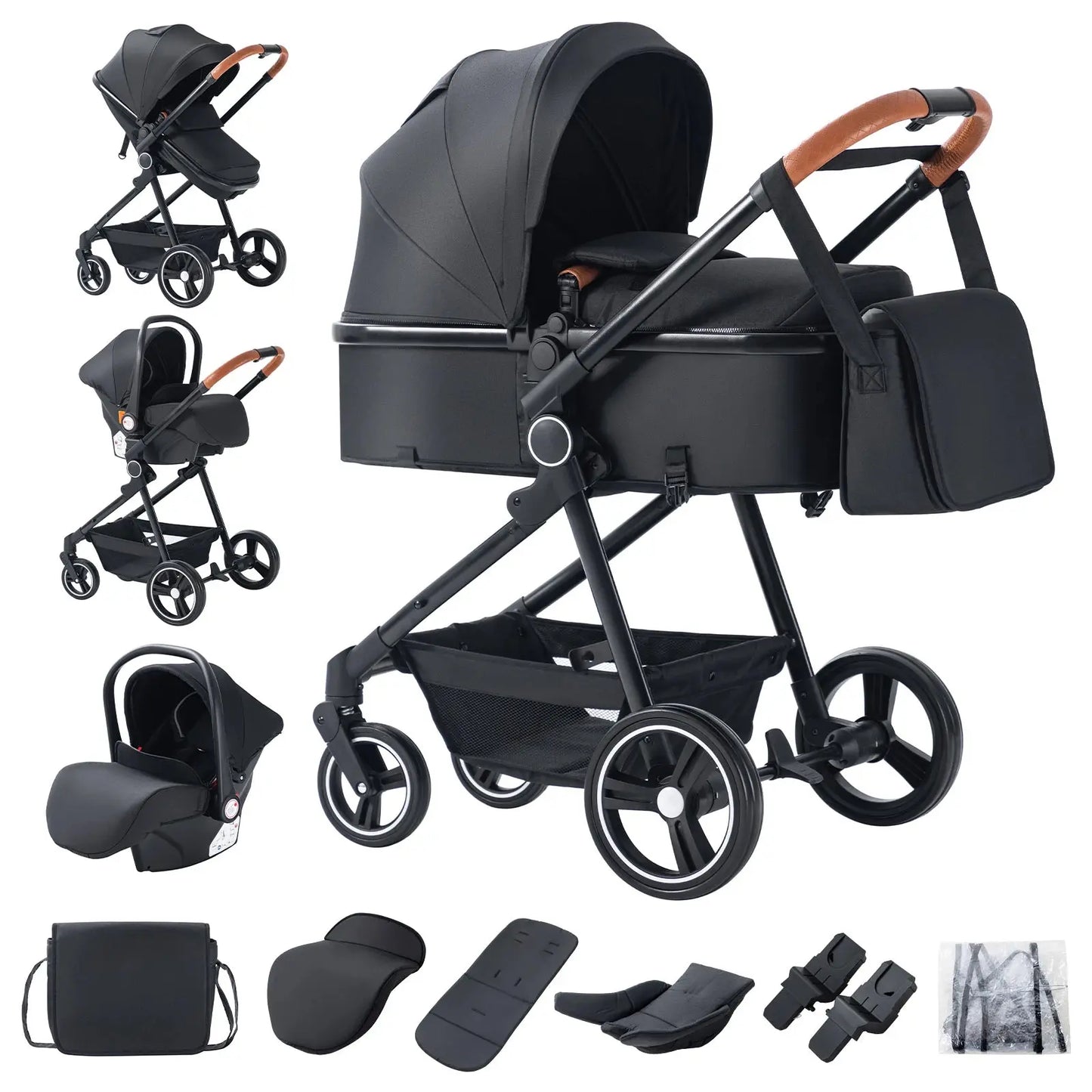 Newborn 3-in-1 Stroller – Foldable & Portable - Nisiowelt