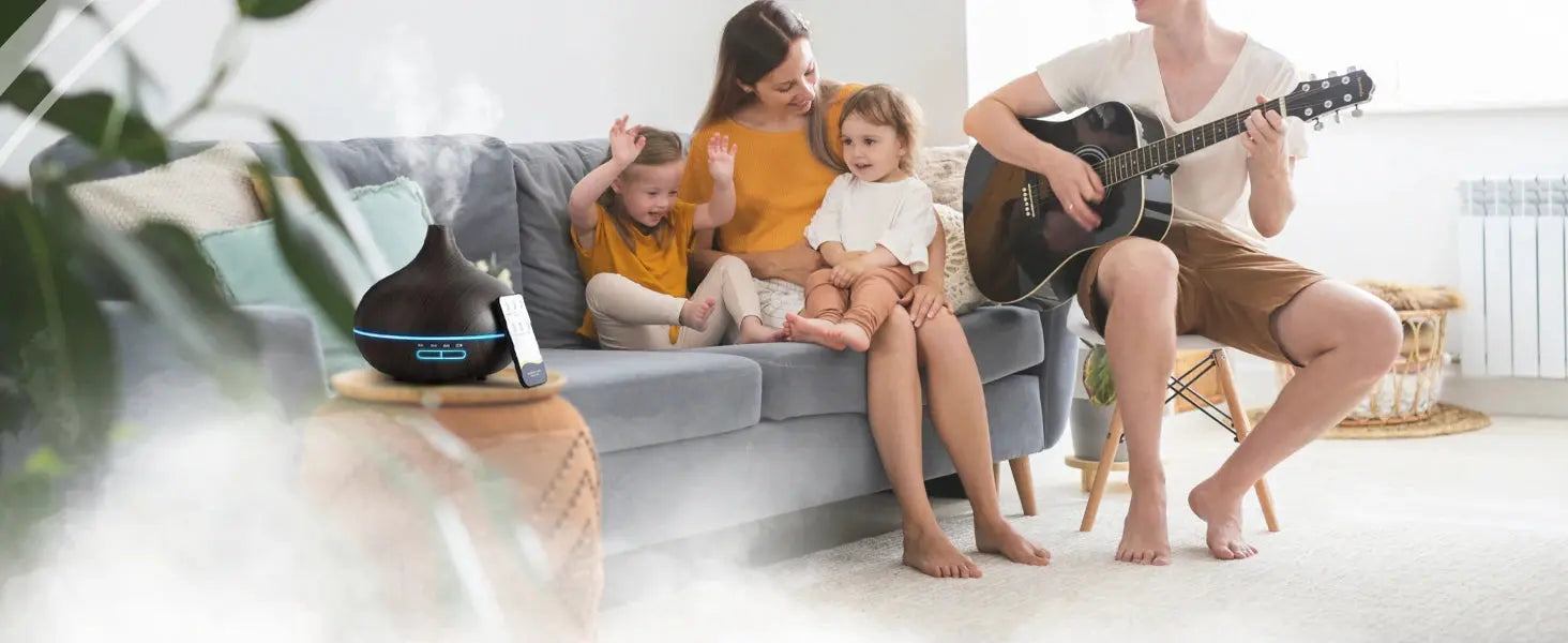550ml Wood USB Aroma Diffuser with LED Lights & Remote Control - Nisiowelt