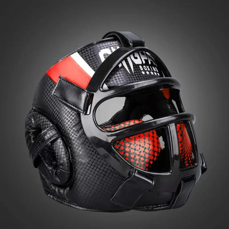 Muay Thai Martial Taekwondo W/mask Kids/adults Headgear Muay Sparring Equipment Protector New Training Head Arts Boxing Helmet Nisiowelt