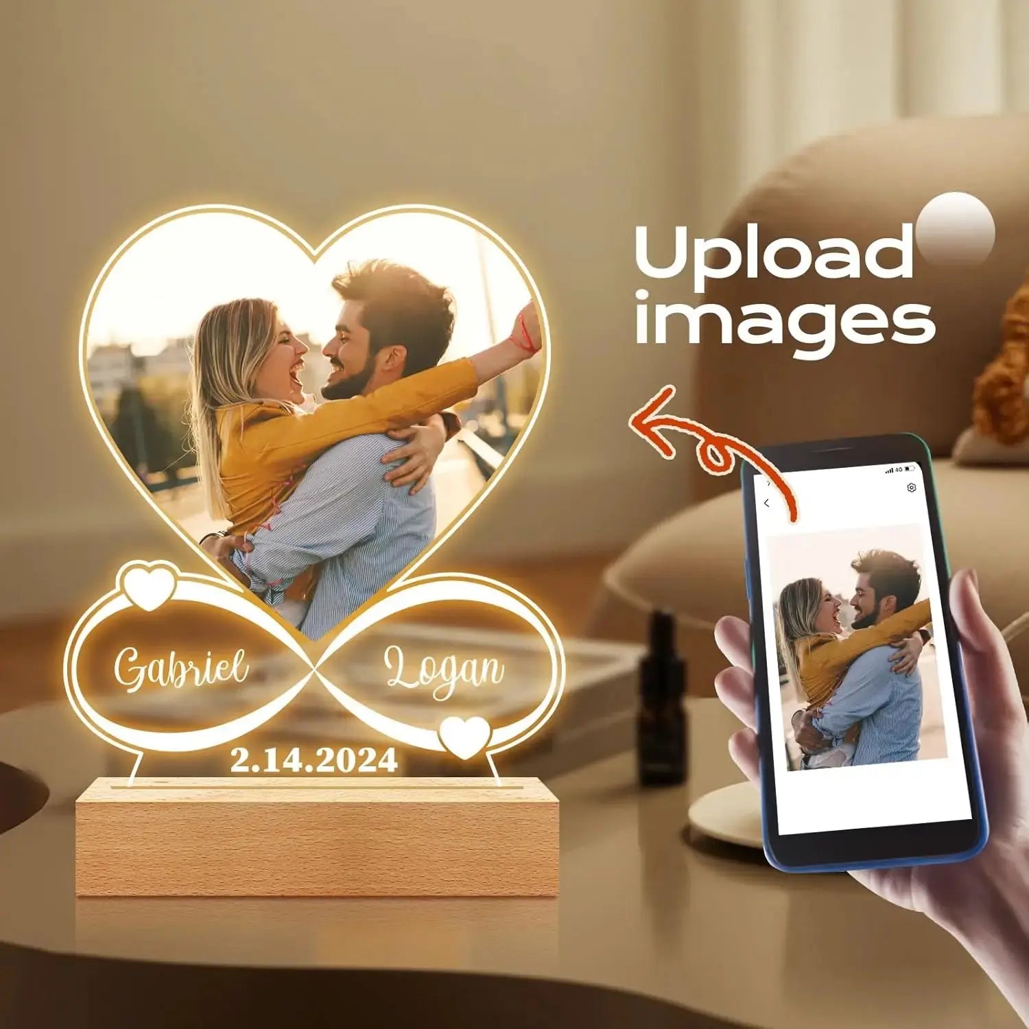 Custom Acrylic Photo Plaque with Light - Nisiowelt