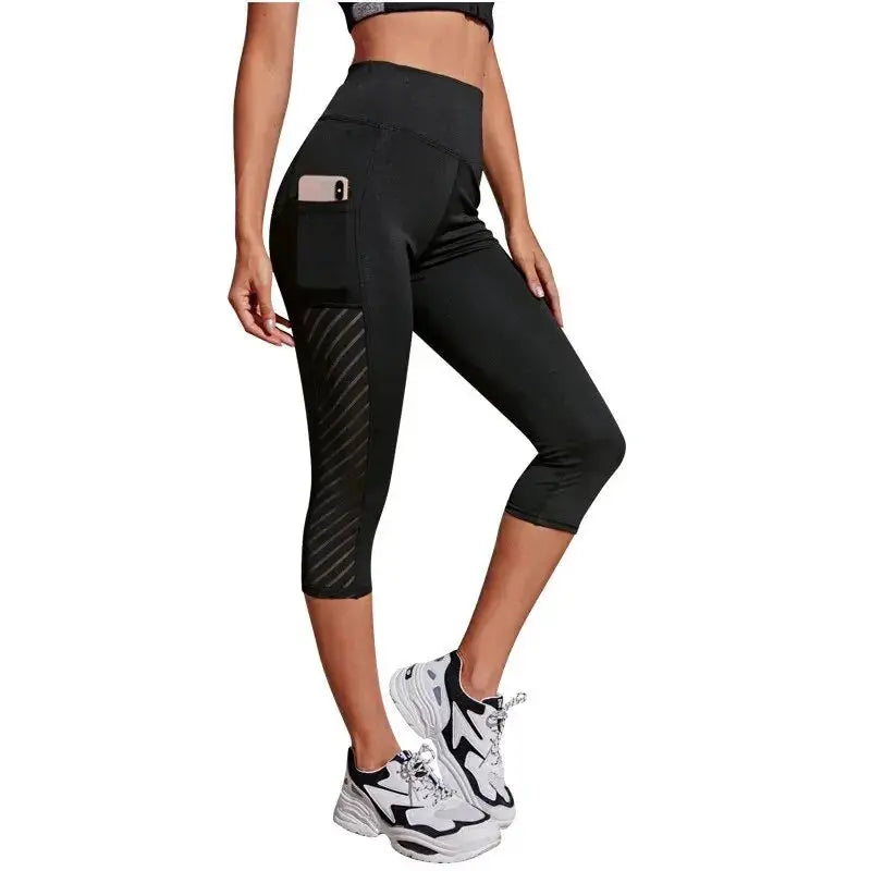 High-Waist Yoga Pants with Large Pockets & Slim Fit - Nisiowelt