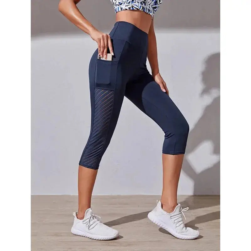 High-Waist Yoga Pants with Large Pockets & Slim Fit - Nisiowelt