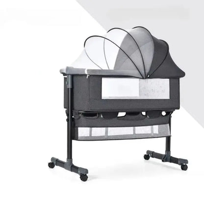 Portable Baby Crib with Mosquito Net & Storage – Adjustable Travel Bed Nisiowelt