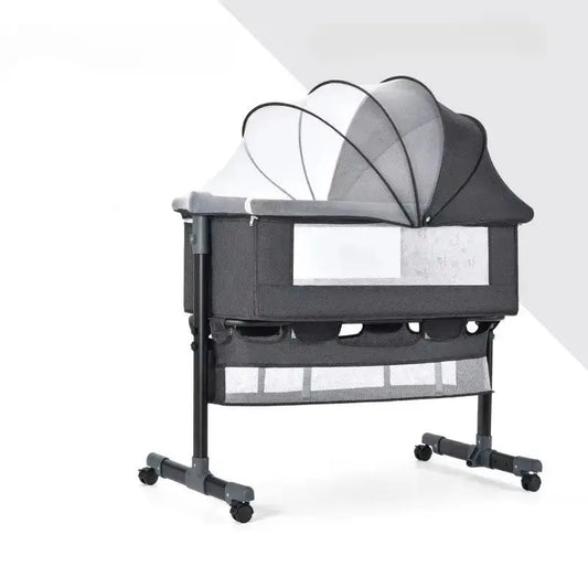 Portable Baby Crib with Mosquito Net & Storage – Adjustable Travel Bed Nisiowelt