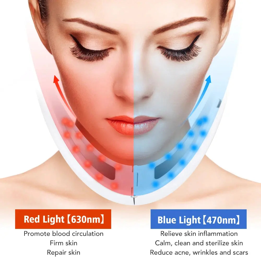 EMS Face Lifting Device – LED Photon Therapy & Vibration Facial Massager - Nisiowelt