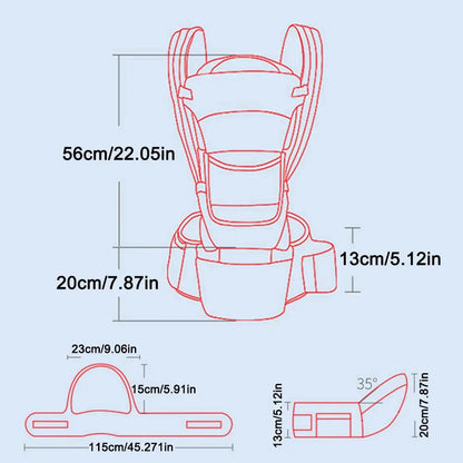 Newborn Ergonomic Baby Carrier Backpack Infant Baby Hipseat Carrier Front Facing Ergonomic Kangaroo Baby Wrap Sling Travel Nisiowelt