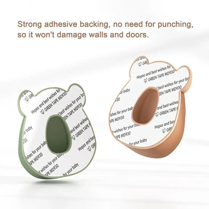 2 in 1 Door Stop Little Bear Cartoon Soft Silicone Thicken Door Bottom Multi-function Child Safety Anti Pinch Hand Door Stopper Nisiowelt