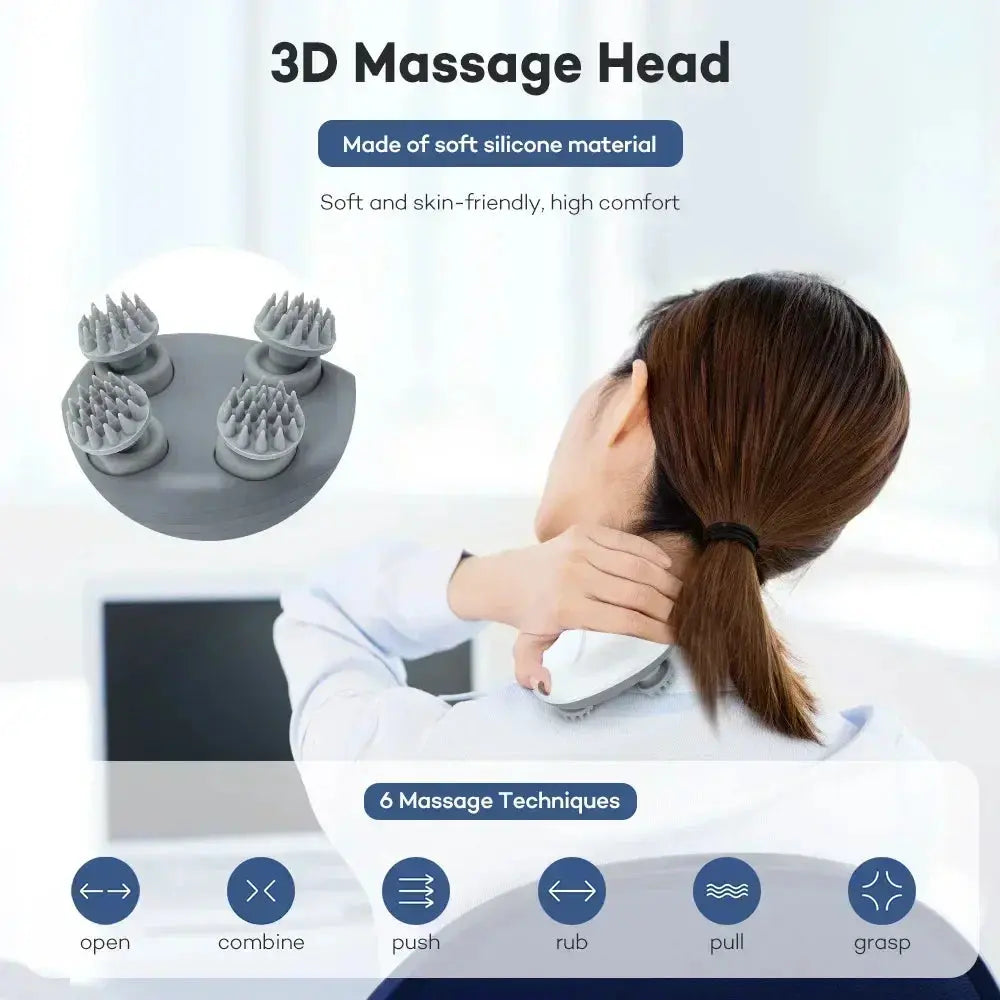 Electric Scalp Massager with Red Light Therapy - Nisiowelt