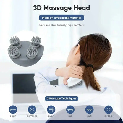 Electric Scalp Massager with Red Light Therapy - Nisiowelt