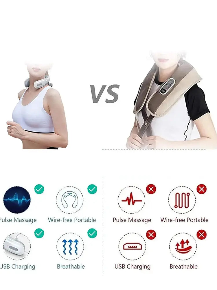 Neck Massage Machine – Heat & Vibration Therapy - Nisiowelt
