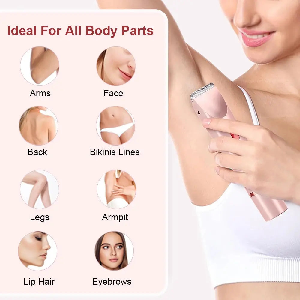 Painless Epilator & 2-in-1 Body Trimmer – Electric Shaver for Sensitive Areas Nisiowelt