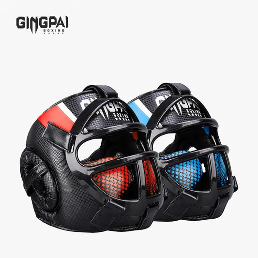 Muay Thai Martial Taekwondo W/mask Kids/adults Headgear Muay Sparring Equipment Protector New Training Head Arts Boxing Helmet Nisiowelt