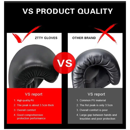 8/10/12/14/16oz Boxing Gloves Professional Adult Sanda Muay Thai Fighting Gloves Men and Women Training Sandbag Free Fight MMA Nisiowelt