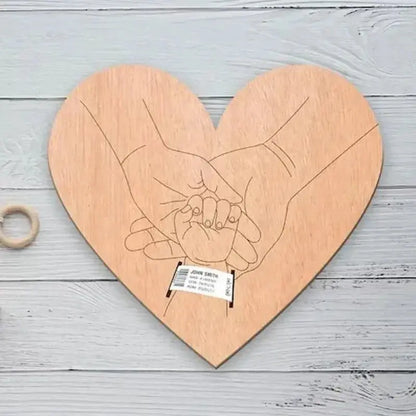 Wooden Baby Birth Commemorative Plaque Nisiowelt