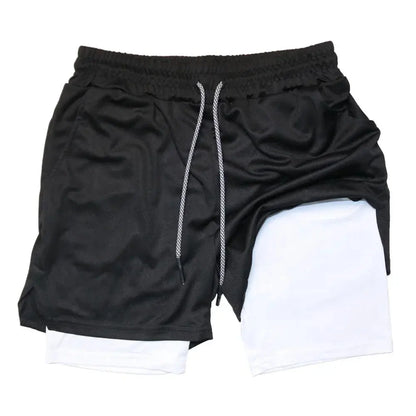 Men's 2-in-1 Fitness Shorts - Nisiowelt