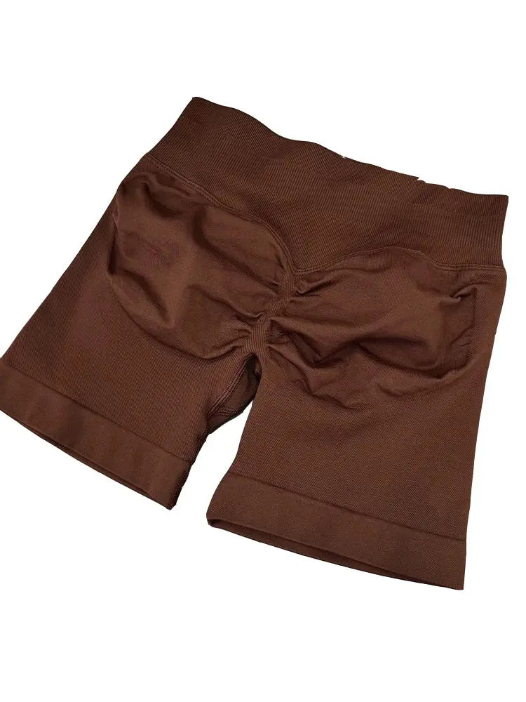 Impact Seamless Ribbed Shorts – 4.5" Yoga & Workout Nisiowelt