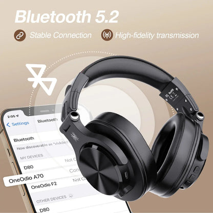 Oneodio Fusion A70 Bluetooth 5.2 Hi-Res Audio Headphones 72H - Nisiowelt