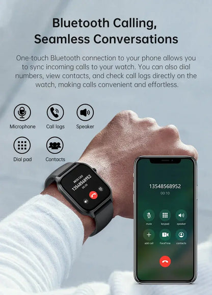 Wrist WatcIUTECH Y7 Smartwatch 2025 1.85" Bluetoothh - Nisiowelt