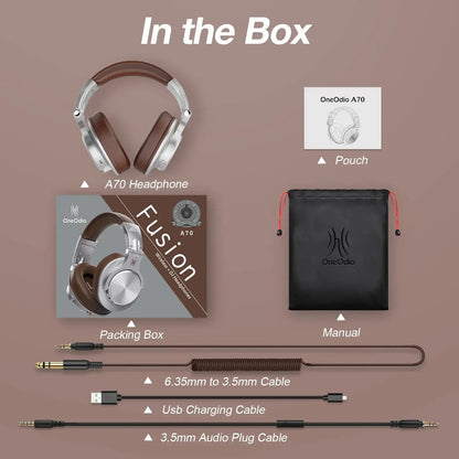 Oneodio Fusion A70 Bluetooth 5.2 Hi-Res Audio Headphones 72H - Nisiowelt