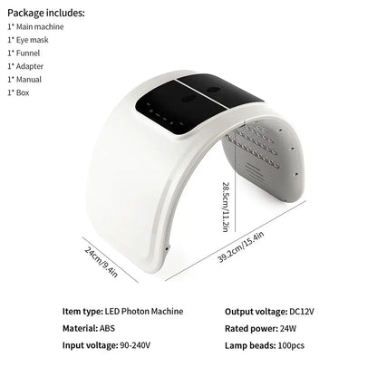 7-Color LED Face Mask Skin Rejuvenation Device - Nisiowelt