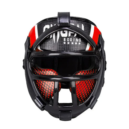 Muay Thai Martial Taekwondo W/mask Kids/adults Headgear Muay Sparring Equipment Protector New Training Head Arts Boxing Helmet Nisiowelt