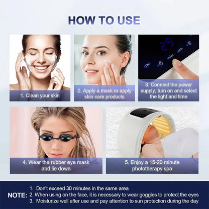 7-Color LED Face Mask Skin Rejuvenation Device - Nisiowelt