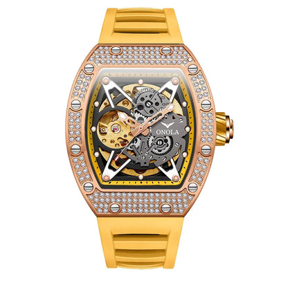 ONOLA Luxury Automatic Waterproof Men's Watch with Diamond - Nisiowelt