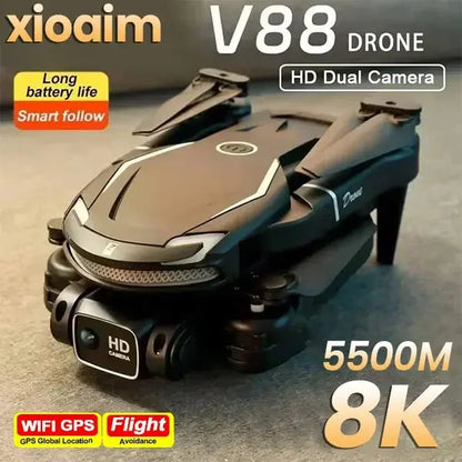 Original V88 Drone 8K 5G GPS Professional HD Aerial Photography Remote Control Aircraft HD Dual Camera Quadcopter Toy UAV Nisiowelt