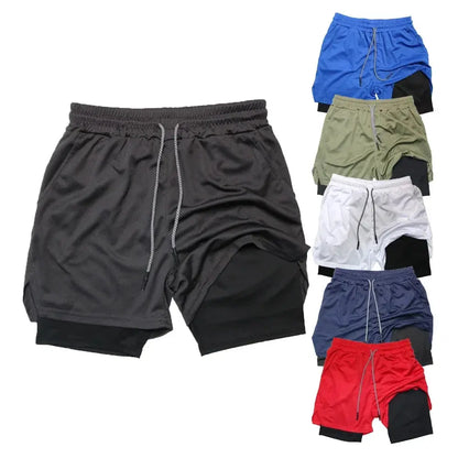 Men's 2-in-1 Fitness Shorts - Nisiowelt