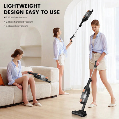 Stick Vacuum Cleaner with HEPA Filter and 2-in-1 Design Nisiowelt