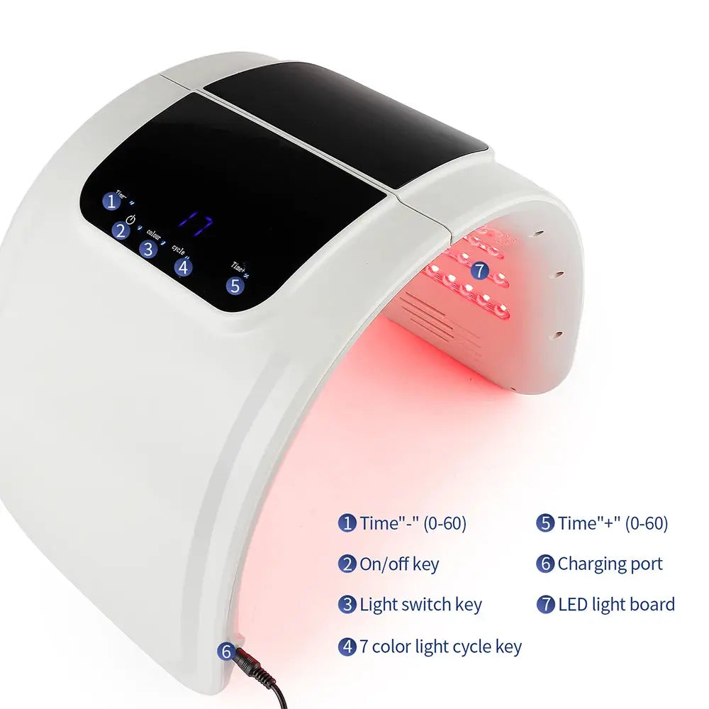 7-Color LED Face Mask Skin Rejuvenation Device - Nisiowelt