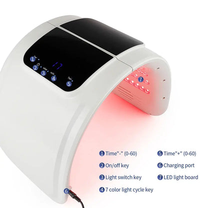 7-Color LED Face Mask Skin Rejuvenation Device - Nisiowelt