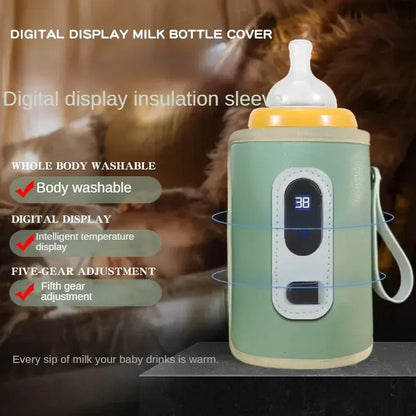 Portable Baby Milk Warmer with Digital Display & USB Heating Nisiowelt