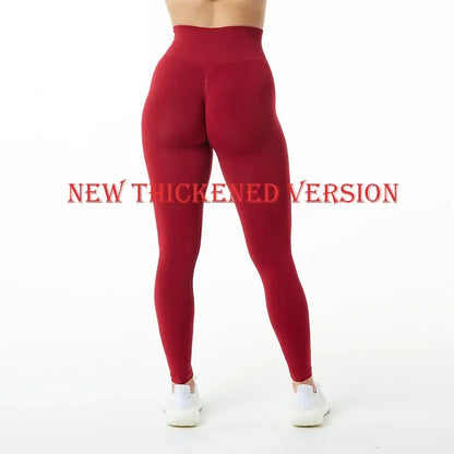 High Waist Push-Up Fitness Leggings - Seamless Scrunch Bum - Nisiowelt