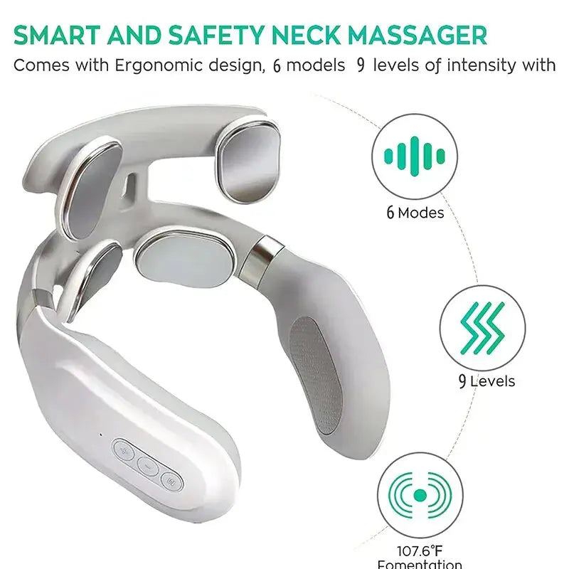 Neck Massage Machine – Heat & Vibration Therapy - Nisiowelt