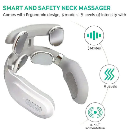 Neck Massage Machine – Heat & Vibration Therapy - Nisiowelt