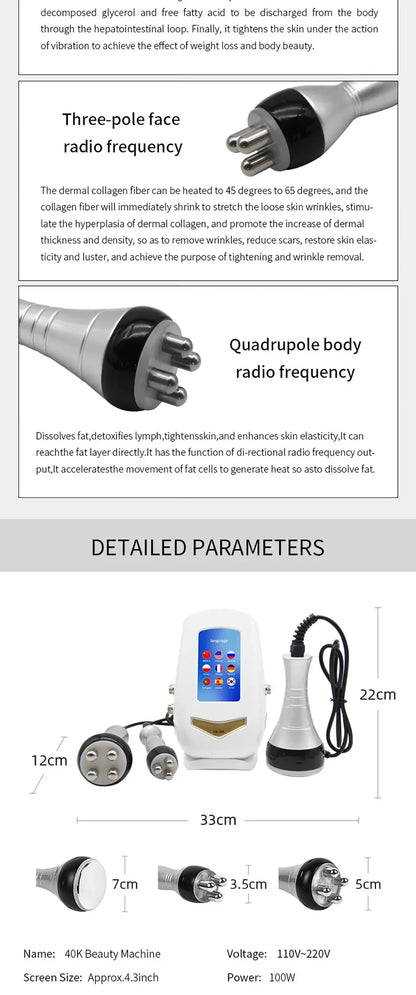 40K Cavitation Slimming Machine - Nisiowelt