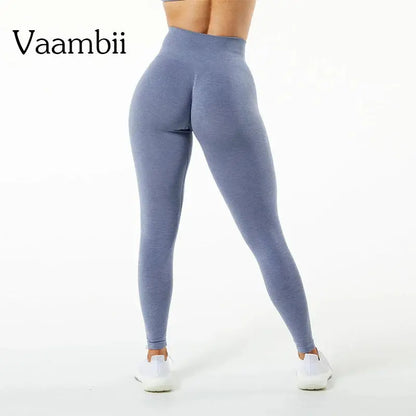 High Waist Push-Up Fitness Leggings - Seamless Scrunch Bum - Nisiowelt