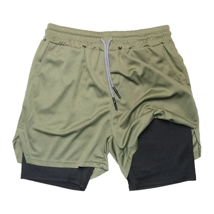 Men's 2-in-1 Fitness Shorts - Nisiowelt