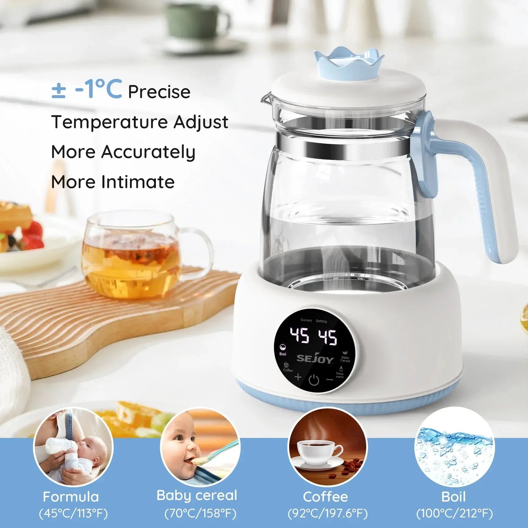 Sejoy Electric Temperature Control Kettle - Nisiowelt