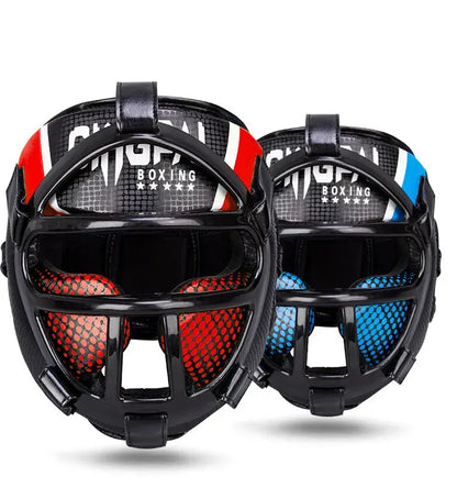 Muay Thai Martial Taekwondo W/mask Kids/adults Headgear Muay Sparring Equipment Protector New Training Head Arts Boxing Helmet Nisiowelt