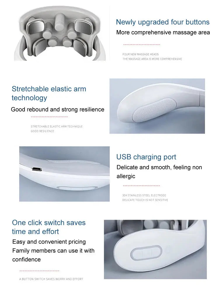 Neck Massage Machine – Heat & Vibration Therapy - Nisiowelt